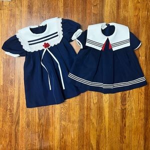 Vintage Girls sailor dresses - set